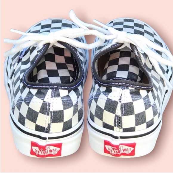 Vans Lace Up Checkerd Print Slip On Skateboard Shoes Size 5.5 - Picture 6 of 8